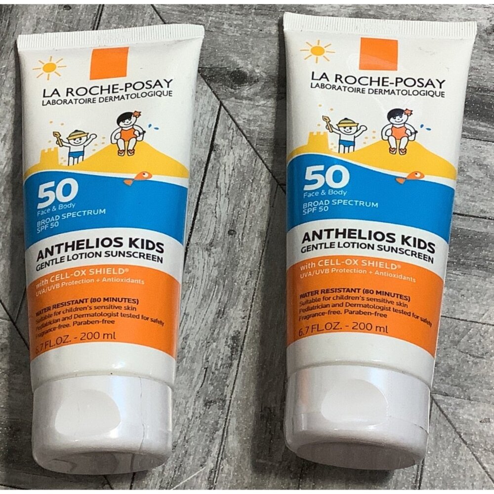 2 La Roche-Posay Anthelios Kids SPF 50 Gentle Lotion Sunscreen 6.7 Fl Oz 02/2028